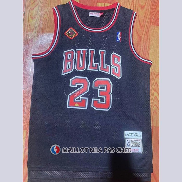 Maillot Chicago Bulls Michael Jordan NO 23 Mitchel & Ness 1997-98 Noir